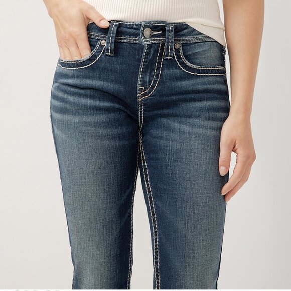 Silver Suki Mid Rise Bootcut Jeans - Picture 2 of 12